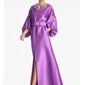 Elegant Purple Satin Dress